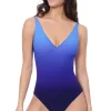 V-Neck One Piece Swimsuit