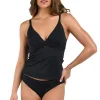 V-Neck Twist Front Tankini Top