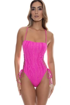 Wave Chaser Lace-Up One Piece Swimsuit