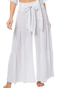 Wide Leg Bow Tie Pants