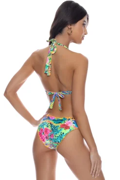Wild Blooms Halter Bikini Top