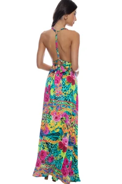 Wild Blooms Plunge Maxi Dress